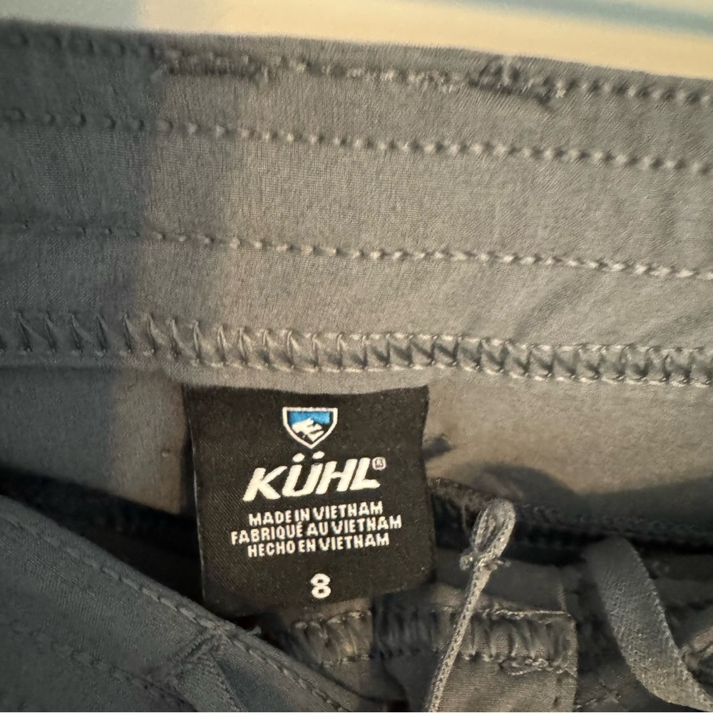 Kuhl Freeflex 10” Cargo Shorts Women gray hiking pockets grey long quick dry 8 - Picture 5 of 7